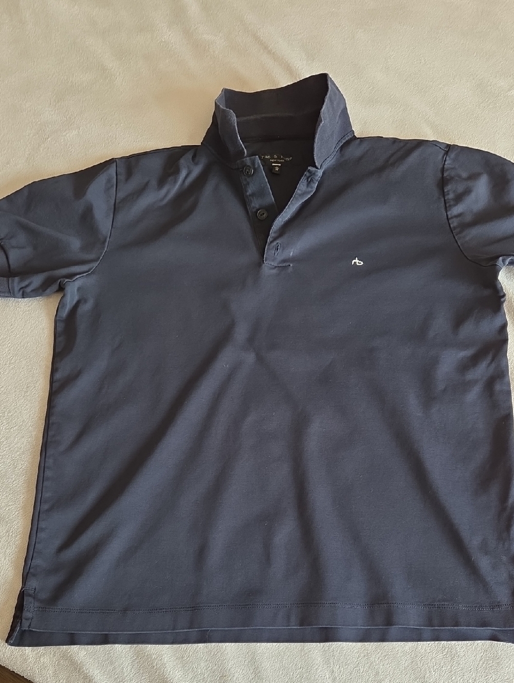 Rag & Bone Polo Shirt, Navy, Size M